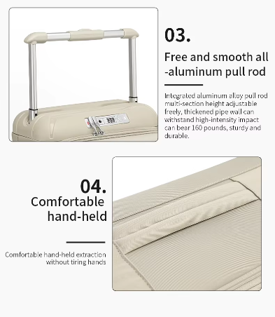 Wemgesabre Wide Handle Luggage Set – Patented Soft & Hard Shell Design