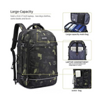 Asenlin 40L Travel Backpack for Women Men，17 Inch Laptop Backpack Flight Approved Luggage Carry On Water Resistant Computer Backpack for Weekender Overnight Large Daypack Woodland Camo