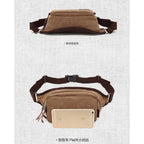 POSO PS-208 Brown - Laptop Travel Male Slim Waist Bag