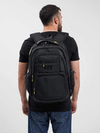 Caterpillar Business Travel Backpack with USB Charging Port & AUX Cable 15.6″ with Bubble Padding Laptop Compartment with Rain Cover Men & Women