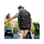 Asenlin 40L Travel Backpack for Women Men，17 Inch Laptop Backpack Flight Approved Luggage Carry On Water Resistant Computer Backpack for Weekender Overnight Large Daypack Woodland Camo