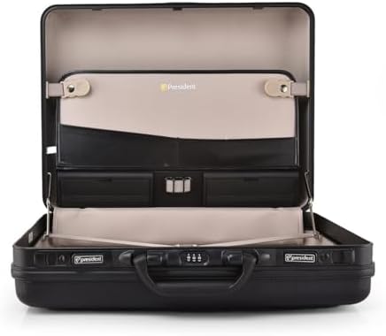 President - Travel Briefcase Abs Hard Attache Case 1 Pieces 20 & 18 Inch 3135A Black | Burgundy