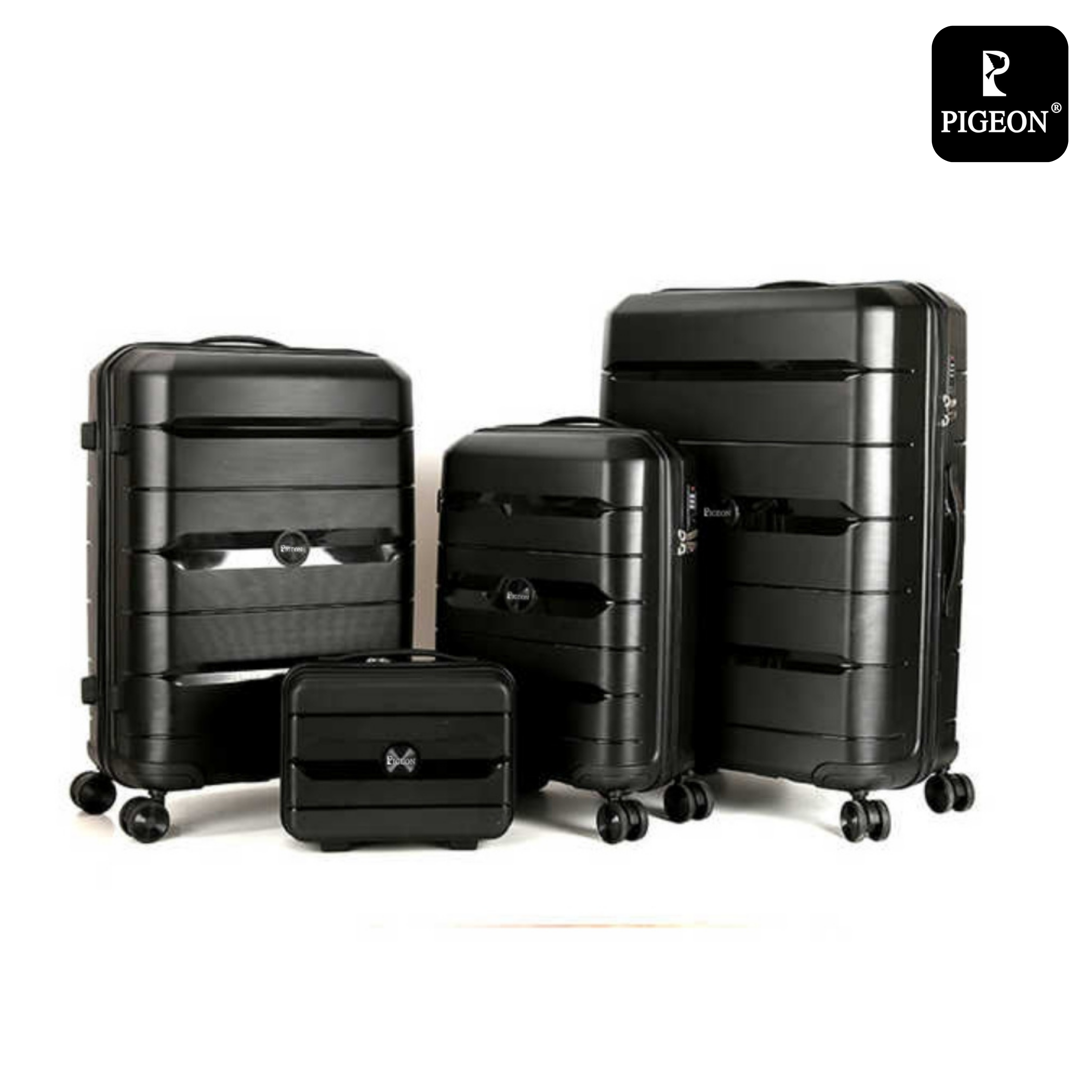 Pigeon Luggage Polypropylene 4 Piece Set: Durable Travel Companion; Unbreakable