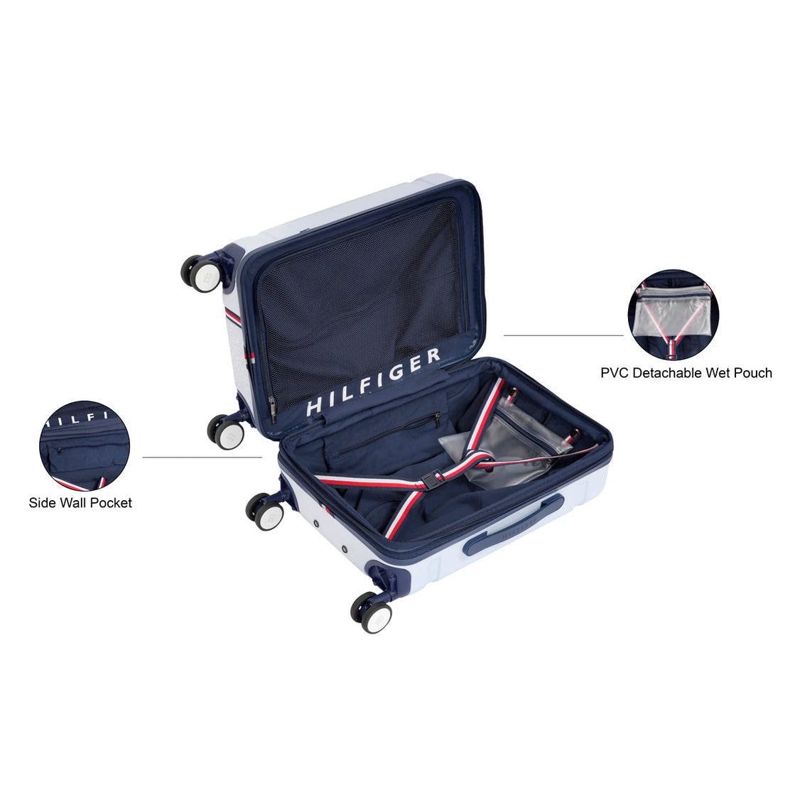 Tommy Hilfiger Millennia Hard Luggage - White