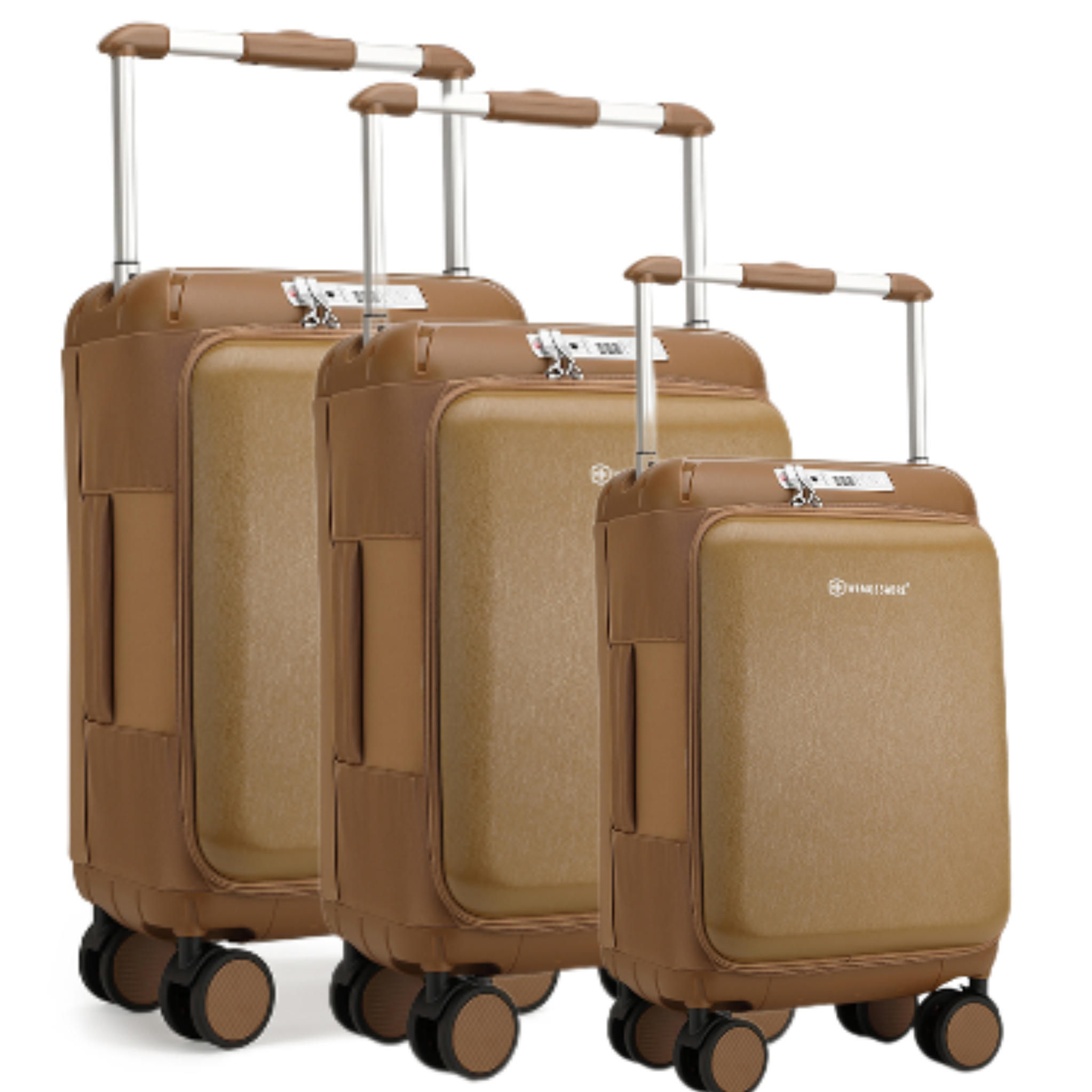 Wemgesabre Wide Handle Luggage Set – Patented Soft & Hard Shell Design