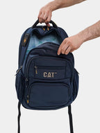 Caterpillar Business Travel Backpack with USB Charging Port & AUX Cable 15.6″ with Bubble Padding Laptop Compartment with Rain Cover Men & Women