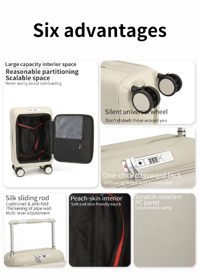 Wemgesabre Wide Handle Luggage Set – Patented Soft & Hard Shell Design