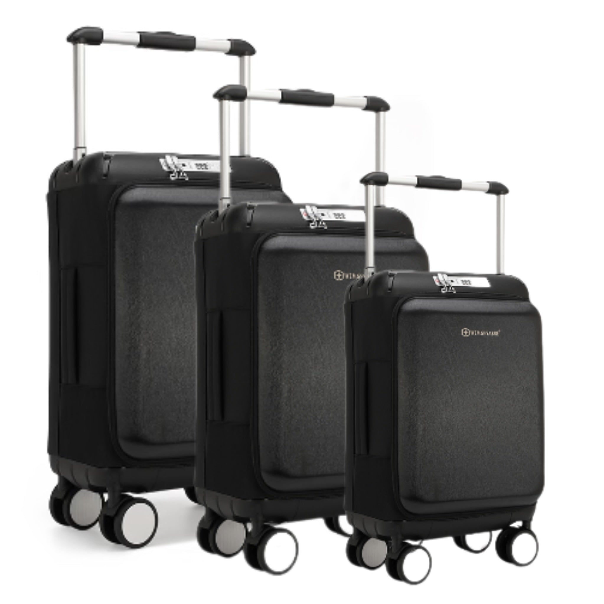 Wemgesabre Wide Handle Luggage Set – Patented Soft & Hard Shell Design