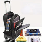 Business Travel Wheeled Backpack for Men & Women, Durable Water-Resistant, Adjustable Straps, Mature Style