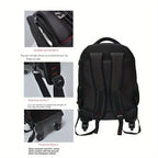 Business Travel Wheeled Backpack for Men & Women, Durable Water-Resistant, Adjustable Straps, Mature Style