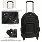 Business Travel Wheeled Backpack for Men & Women, Durable Water-Resistant, Adjustable Straps, Mature Style