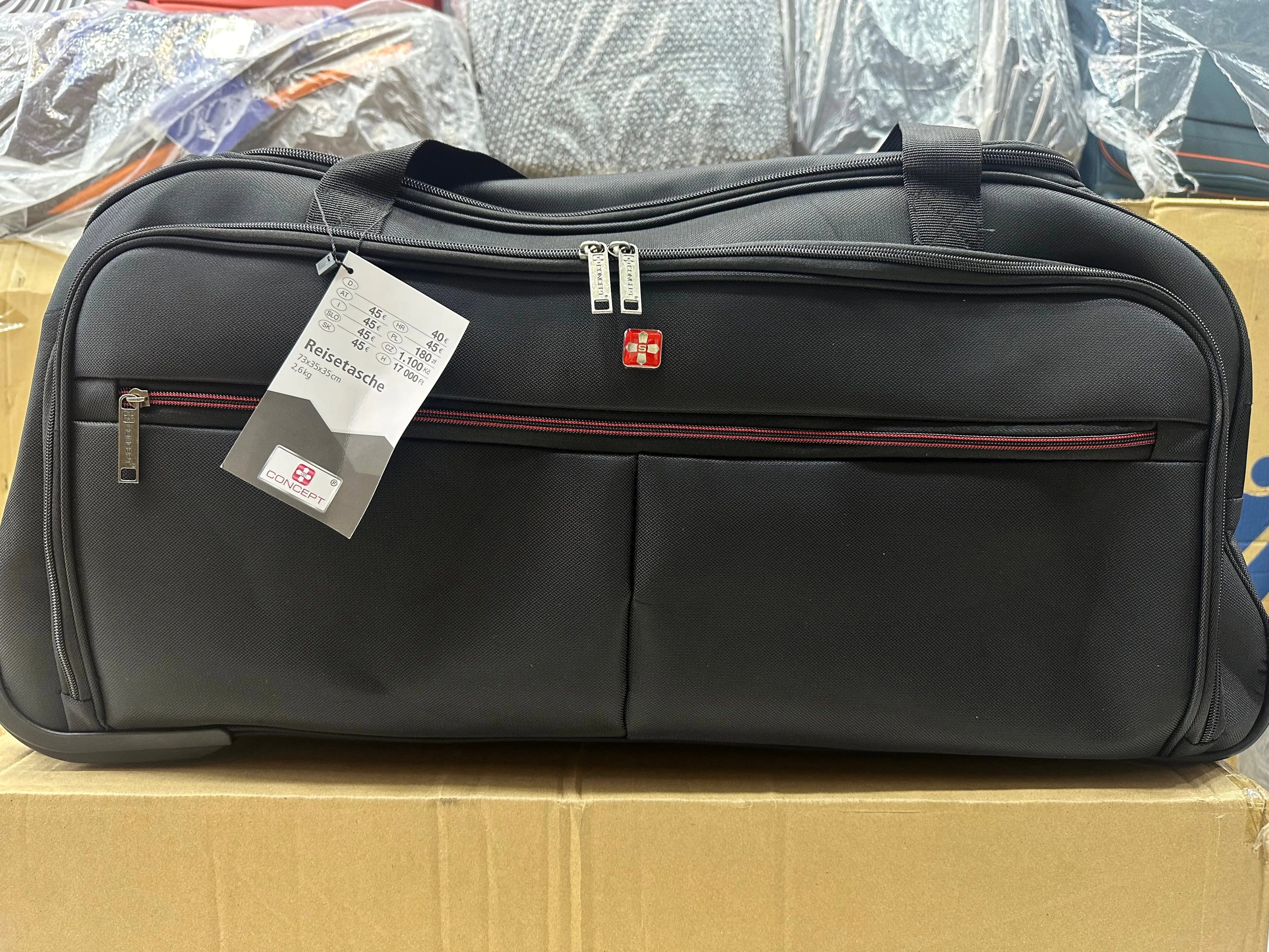 Concept - Soft Trolley Duffle Bag - 27" - Black