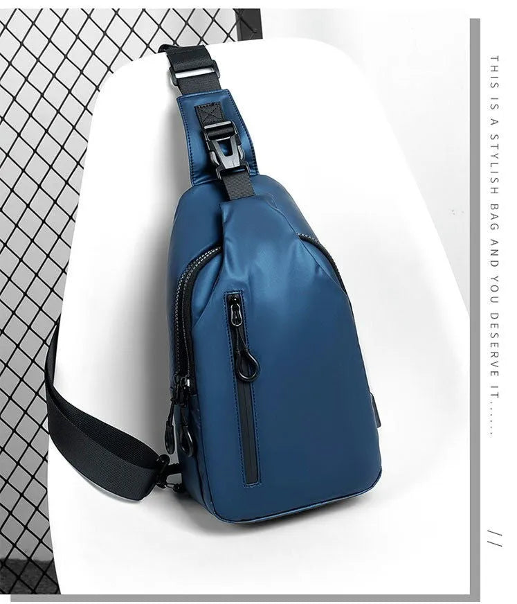 Cross Body Bag - Large Capacity Usb Charging Multifunctional Chest Bag Fashion Simple Commuter Lightweight Shoulder Crossbody Bag