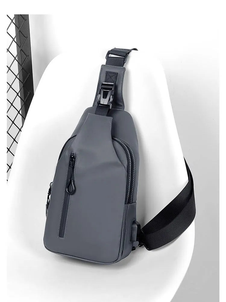 Cross Body Bag - Large Capacity Usb Charging Multifunctional Chest Bag Fashion Simple Commuter Lightweight Shoulder Crossbody Bag