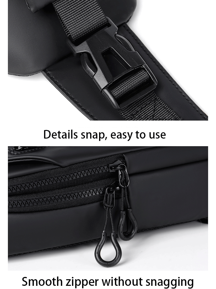 Cross Body Bag - Large Capacity Usb Charging Multifunctional Chest Bag Fashion Simple Commuter Lightweight Shoulder Crossbody Bag