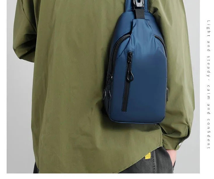 Cross Body Bag - Large Capacity Usb Charging Multifunctional Chest Bag Fashion Simple Commuter Lightweight Shoulder Crossbody Bag