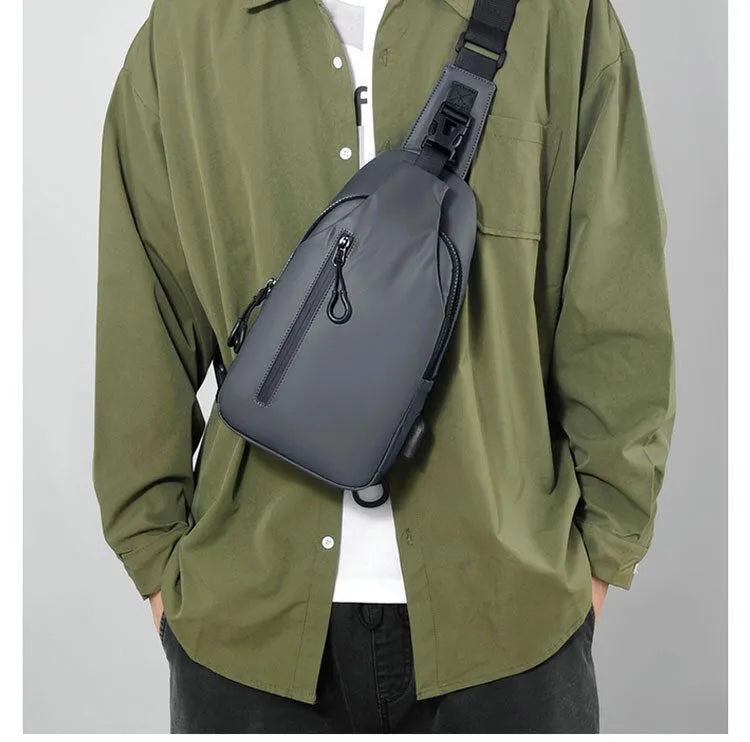 Cross Body Bag - Large Capacity Usb Charging Multifunctional Chest Bag Fashion Simple Commuter Lightweight Shoulder Crossbody Bag