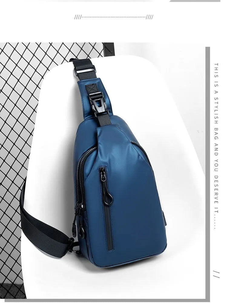 Cross Body Bag - Large Capacity Usb Charging Multifunctional Chest Bag Fashion Simple Commuter Lightweight Shoulder Crossbody Bag