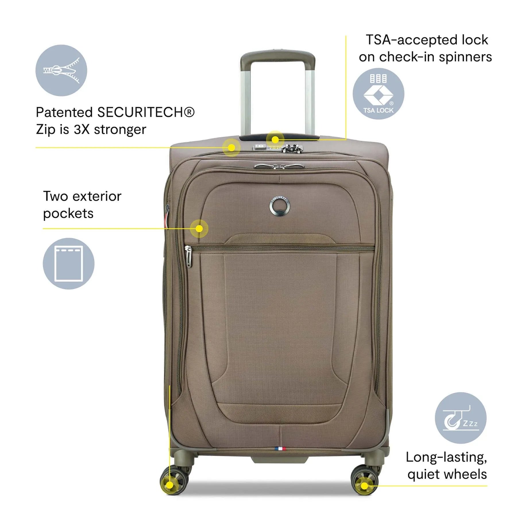 Delsey Helium Dlx - LUGGAGE SET - (L-83CM), (M-69CM) & (S-55CM)