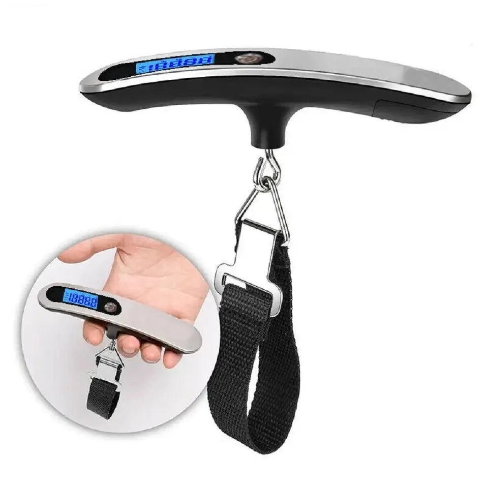 Digital Luggage Scale (without box)50kg Portable Electronic Scale Weight Balance Suitcase Travel Bag Hanging Steelyard Hook Fishing Scale