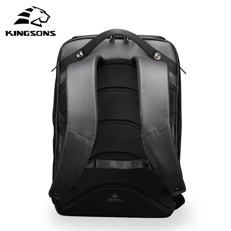 Kingsons New Multifunctional Solar Charging Anti-Theft Backpack Men 15" Laptop Backpacks USB Charging High-End Upgraded Version