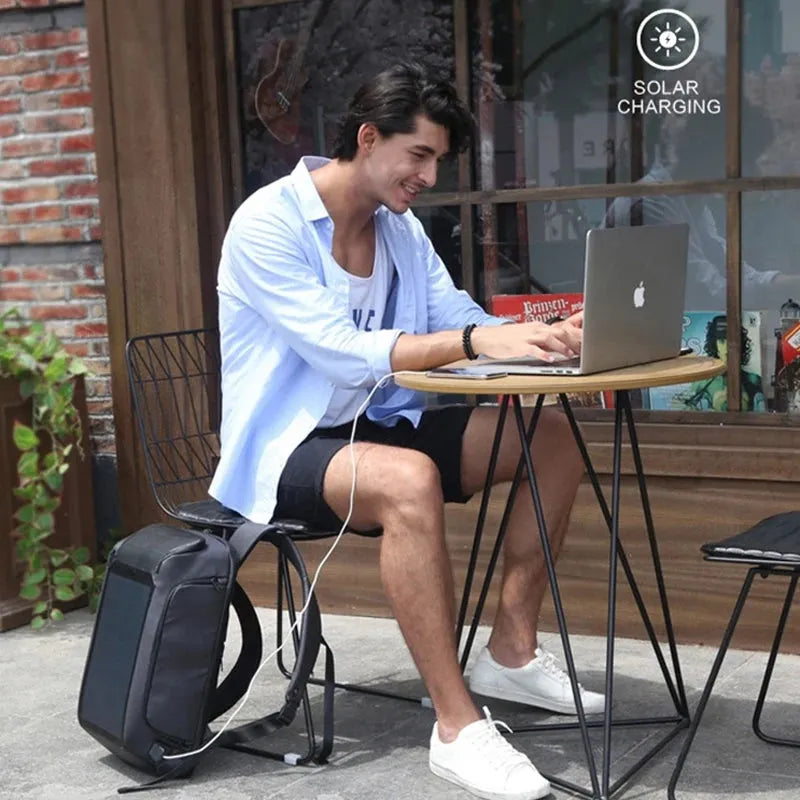 Kingsons New Multifunctional Solar Charging Anti-Theft Backpack Men 15" Laptop Backpacks USB Charging High-End Upgraded Version