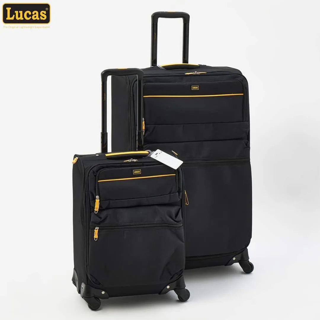 LUCAS - Black Tuscany Softshell Suitcases
