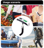 Luggage Scale Digital - LCD Display - 110lb/50kg Electronic Luggage Hanging Suitcase Travel Weighs Baggage Bag Weight Balance - Without Box