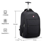 OIWAS travel bag with wheels | 15.6 inch laptop bag | 55x40x20 hand luggage backpack |backpack trolley simple hand luggage for business travel and vacation