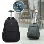 OIWAS travel bag with wheels | 15.6 inch laptop bag | 55x40x20 hand luggage backpack |backpack trolley simple hand luggage for business travel and vacation