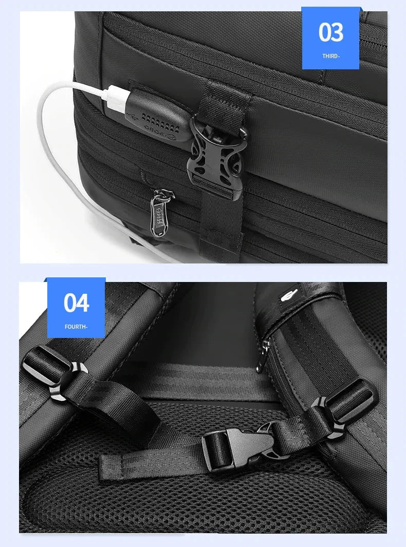 POSO 17.3 LAPTOP BACKPACK DAILY BUSINESS TRAVEL WITH USB PORT MODEL PS-660