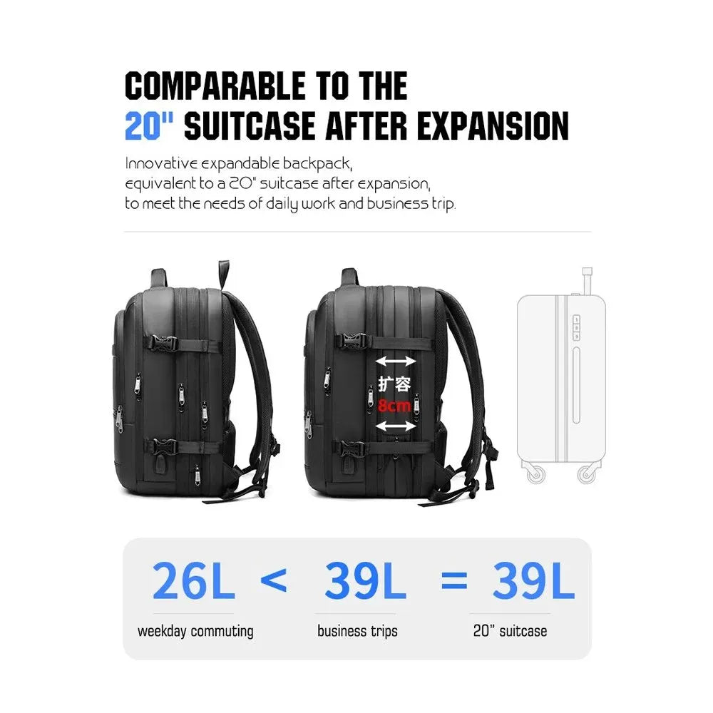 POSO 17.3 LAPTOP BACKPACK DAILY BUSINESS TRAVEL WITH USB PORT MODEL PS-660