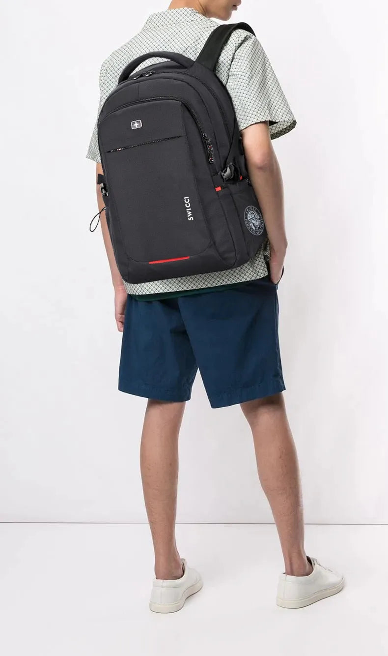 Swiss Backpack USB Charging Anti-Theft Luggage Daypack for Men's Women College School Bag 15.6 inch laptop