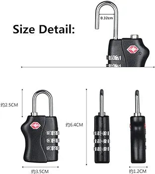 TSA Lock - TSA Customs Code Lock for Travel Luggage Password Changeable Lock Contrast Color Design Padlock Colorful Cabinet Locker